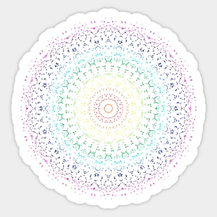 Mandala Rainbow Soft colors design Sticker